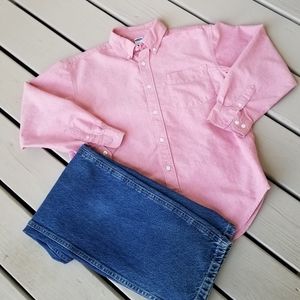 12 boys reddish button up shirt